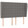 vidaXL voodipeats servadega, tumehall, 147x23x118/128 cm, kangas