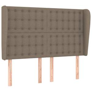 Čelo postele typu ušák taupe 147x23x118/128 cm textil - obrázek 2