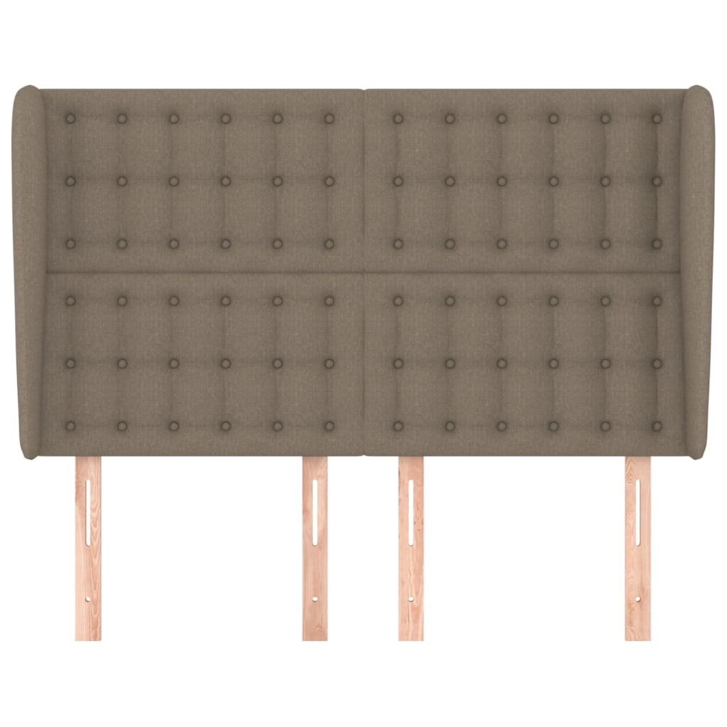Thumbnail - vidaXL Kopfteil mit Ohren Taupe 147x23x118/128 cm Stoff
