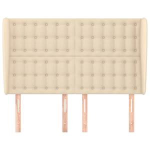 vidaXL Tăblie de pat cu aripioare, crem, 147x23x118/128 cm, textil