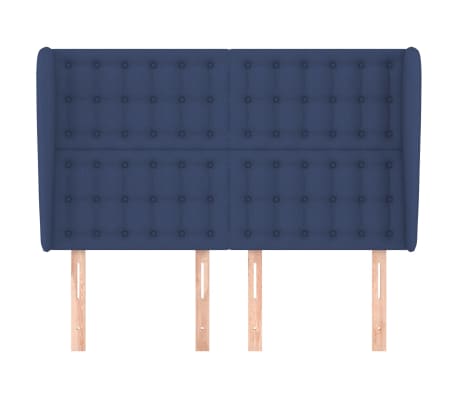 vidaXL Cabecero con orejas de tela azul 147x23x118/128 cm