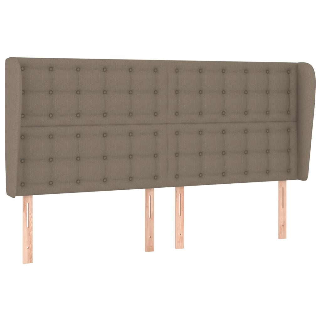 vidaXL Čelo postele typu ušák taupe 163x23x118/128 cm textil