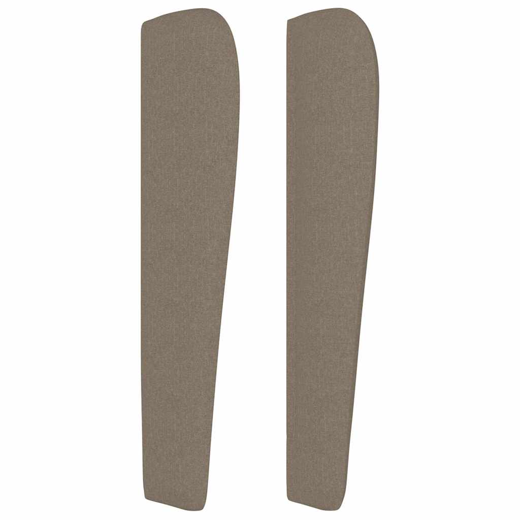 vidaXL Hoofdbord met randen 163x23x118/128 cm stof taupe, foto 4