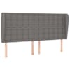 vidaXL voodipeats servadega, tumehall, 183x23x118/128 cm, kangas