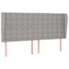 vidaXL voodipeats servadega, helehall, 203x23x118/128 cm, kangas