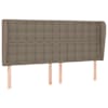 vidaXL voodipeats servadega, pruunikashall, 203x23x118/128 cm, kangas