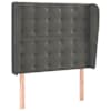 vidaXL voodipeats servadega, tumehall, 83x23x118/88 cm, samet