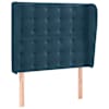 vidaXL voodipeats servadega, tumesinine, 83x23x118/88 cm, samet