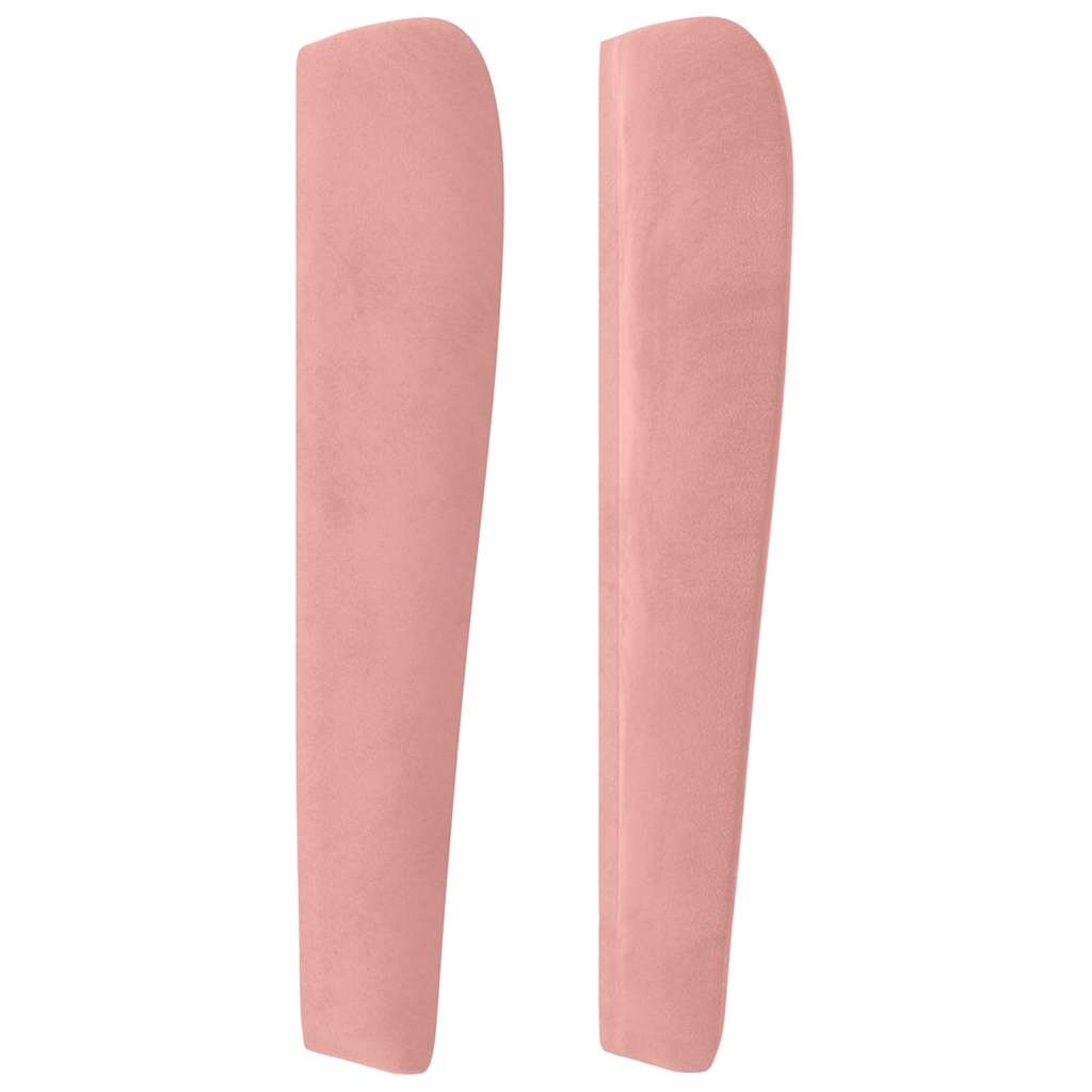 vidaXL Hoofdbord met randen 83x23x118/128 cm fluweel roze, foto 4