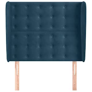 Čelo postele typu ušák tmavě hnědé 103x23x118/128 cm textil - obrázek 3