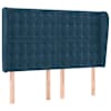 vidaXL voodipeats servadega, tumesinine, 147x23x118/128 cm, samet