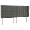 vidaXL voodipeats servadega, tumehall, 183x23x118/128 cm, samet