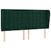 vidaXL voodipeats servadega, tumeroheline, 203x23x118/128 cm, samet