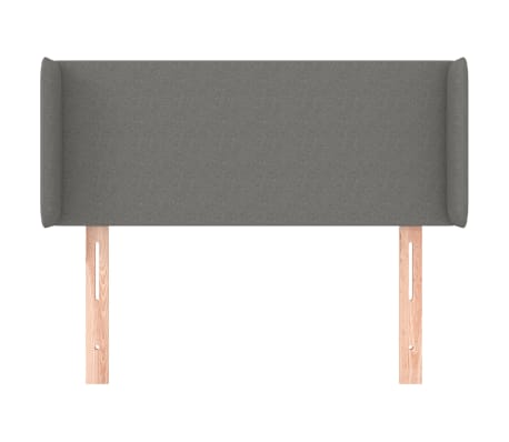 vidaXL Tête de lit avec oreilles Gris foncé 83x16x78/88 cm Tissu