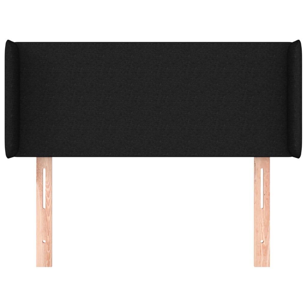 vidaXL Tête de lit avec oreilles Noir 83x16x78/88 cm Tissu