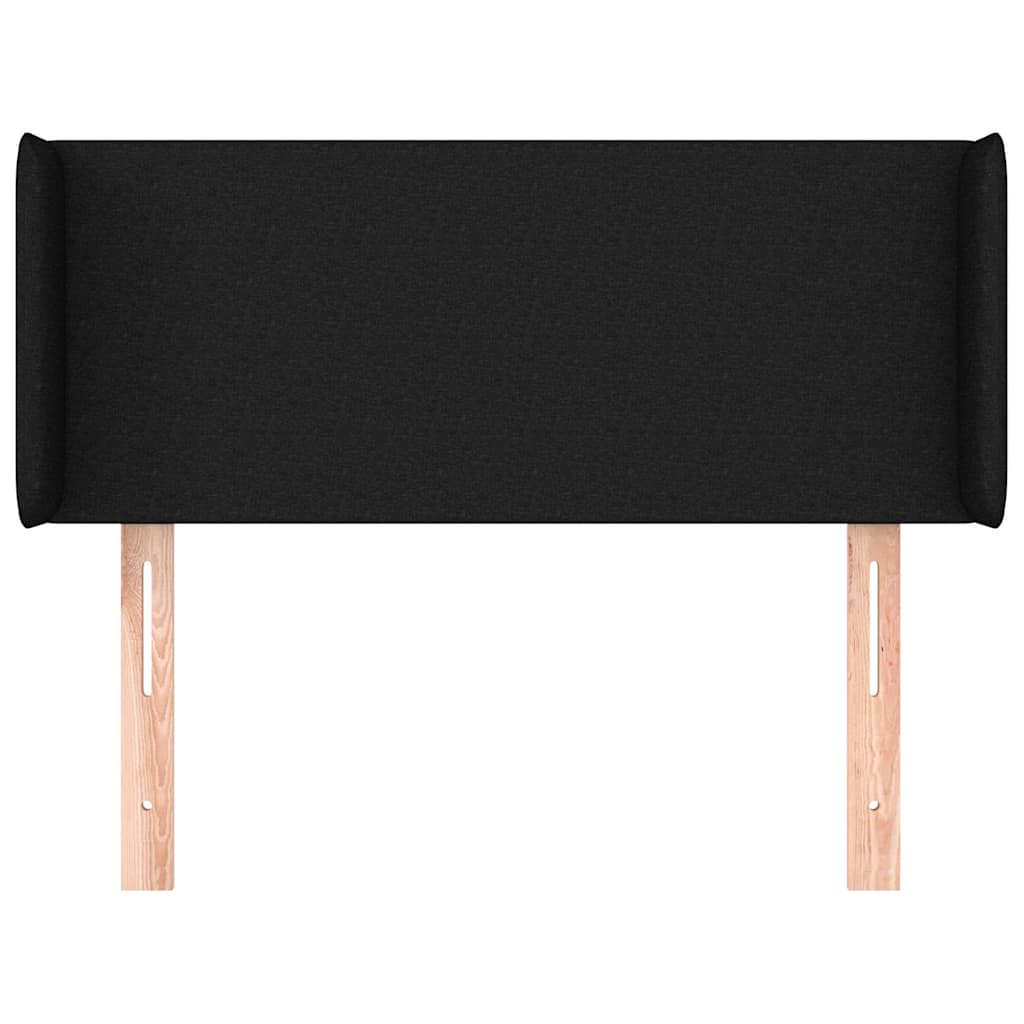 vidaXL Hoofdbord met randen 83x16x78/88 cm stof zwart, foto 2