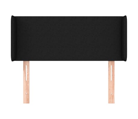 vidaXL Tête de lit avec oreilles Noir 83x16x78/88 cm Tissu