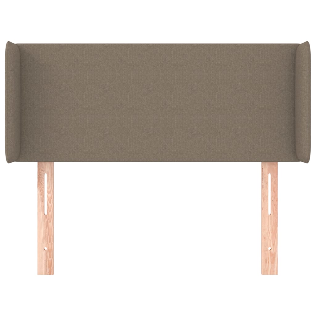 vidaXL Cabeceira cama abas tecido 83x16x78/88 cm cinzento-acastanhado