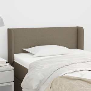 Čelo postele typu ušák taupe 83 x 16 x 78/88 cm textil - obrázek 1