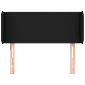 Čelo postele typu ušák černé 103 x 16 x 78/88 cm textil - obrázek 3