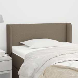 Čelo postele typu ušák taupe 103 x 16 x 78/88 cm textil - obrázek 1