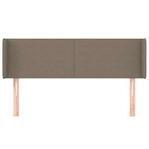 Čelo postele typu ušák taupe 147 x 16 x 78/88 cm textil - obrázek 3
