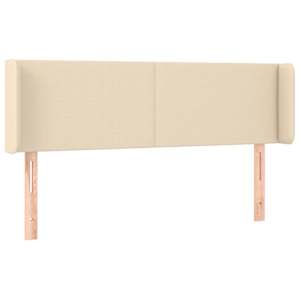 Čelo postele typu ušák krémové 147 x 16 x 78/88 cm textil - obrázek 2