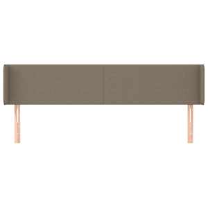 Čelo postele typu ušák taupe 163 x 16 x 78/88 cm textil - obrázek 3