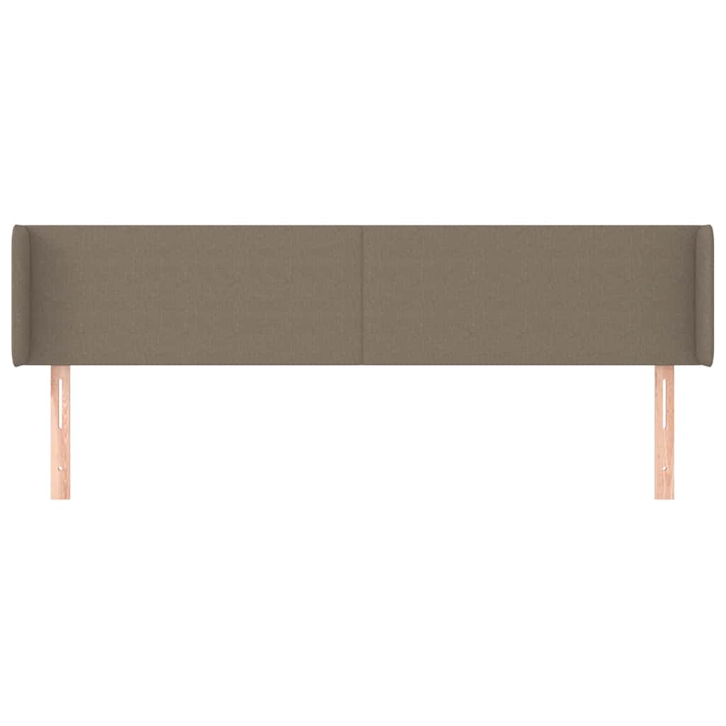 vidaXL Hoofdbord met randen 183x16x78/88 cm stof taupe, foto 2