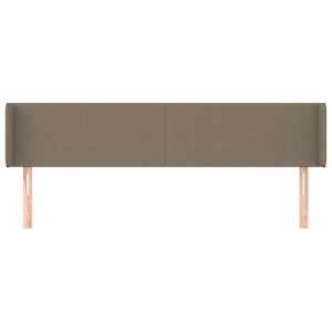 Čelo postele typu ušák taupe 203 x 16 x 78/88 cm textil - obrázek 3