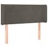 vidaXL voodipeats servadega, tumehall, 83x16x78/88 cm, samet