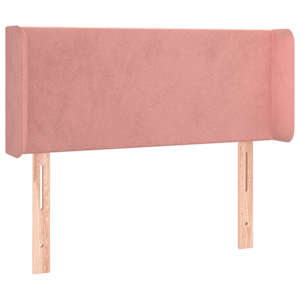 vidaXL voodipeats servadega, roosa, 83x16x78/88 cm, samet