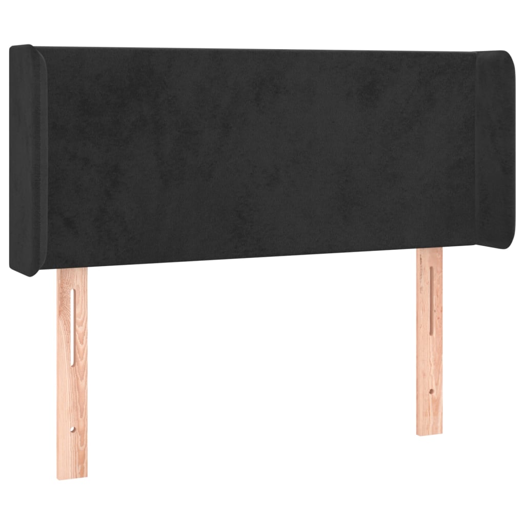 vidaXL Čelo postele typu ušák černé 93x16x78/88 cm samet