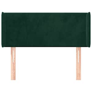 Čelo postele typu ušák tmavě zelená 93x16x78/88 cm samet - obrázek 3