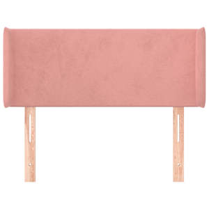 Čelo postele typu ušák růžová 93x16x78/88 cm samet - obrázek 3