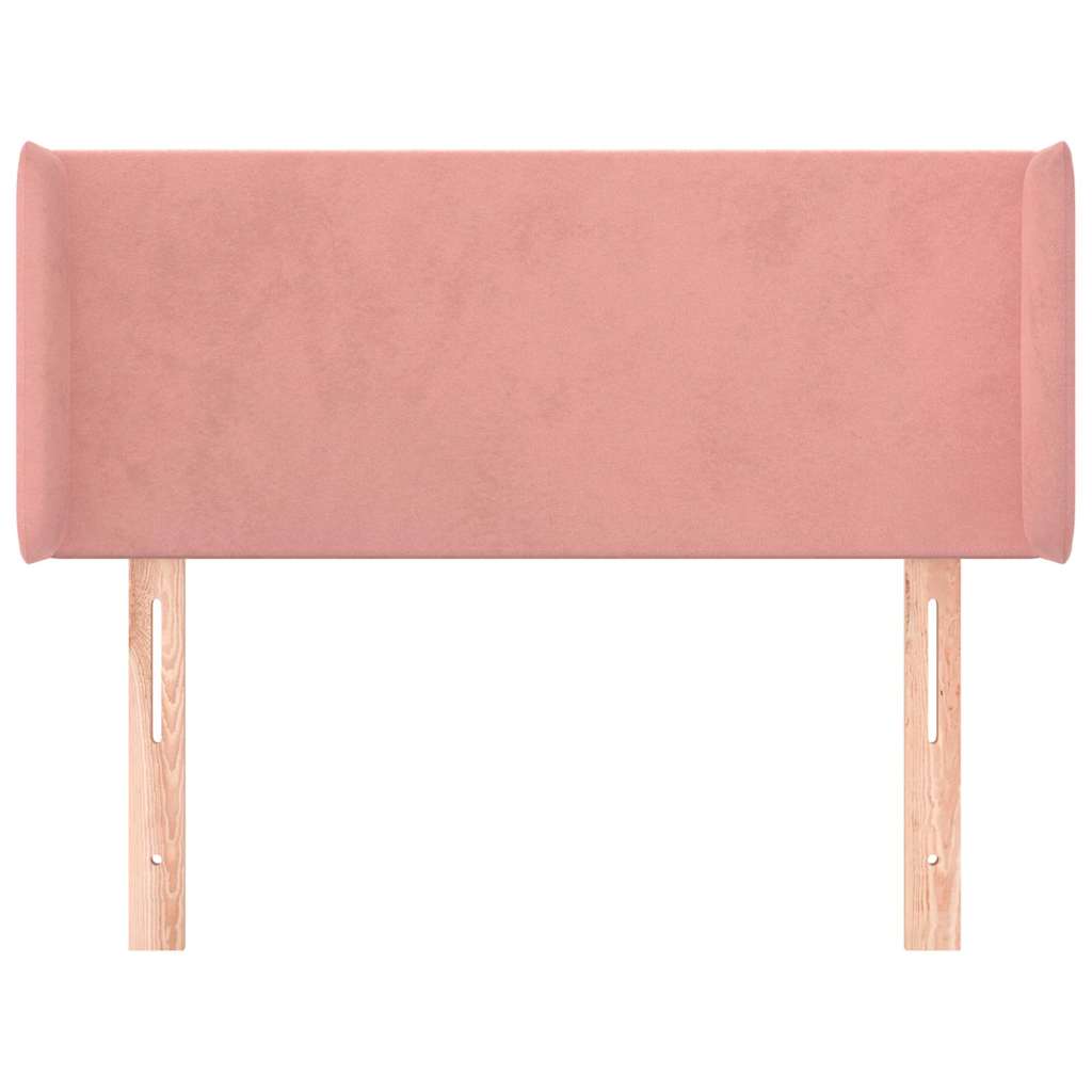 vidaXL Hoofdbord met randen 103x16x78/88 cm fluweel roze, foto 2