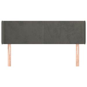 Čelo postele typu ušák tmavě šedé 147x16x78/88 cm samet - obrázek 3