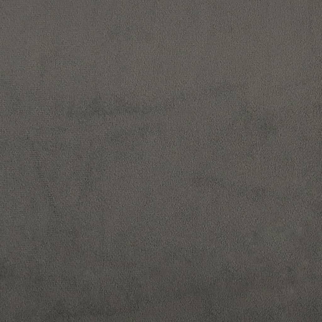 Tăblie de pat cu aripioare gri închis 183x16x78/88 cm catifea
