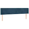 vidaXL voodipeats servadega, tumesinine, 183x16x78/88 cm, samet