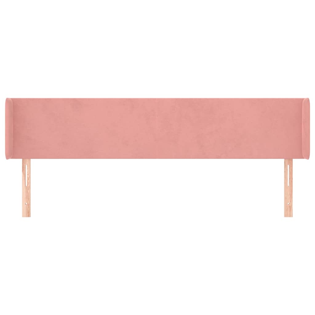 vidaXL Hoofdbord met randen 183x16x78/88 cm fluweel roze, foto 2