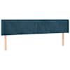 vidaXL voodipeats servadega, tumesinine, 203x16x78/88 cm, samet