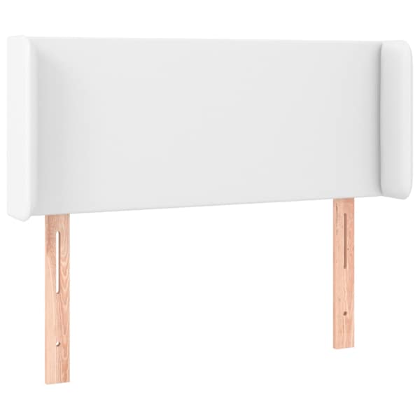 vidaXL voodipeats servadega, valge, 83x16x78/88 cm, kunstnahk