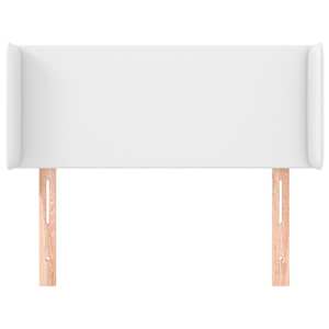Čelo postele typu ušák bílá 83 x 16 x 78/88 cm umělá kůže - obrázek 3
