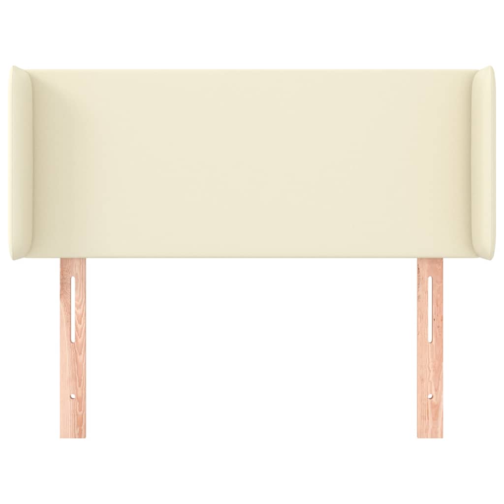 vidaXL Hoofdbord met randen 83x16x78/88 cm kunstleer crèmekleurig, foto 2