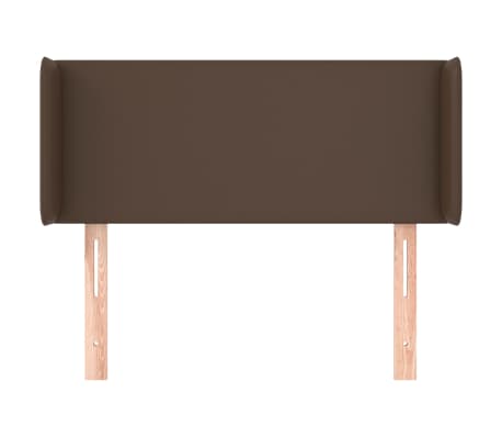 vidaXL Tăblie de pat cu aripioare maro 83x16x78/88 cm piele ecologică