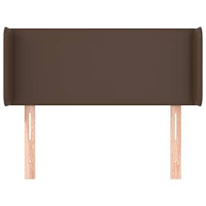 vidaXL Tăblie de pat cu aripioare maro 83x16x78/88 cm piele ecologică