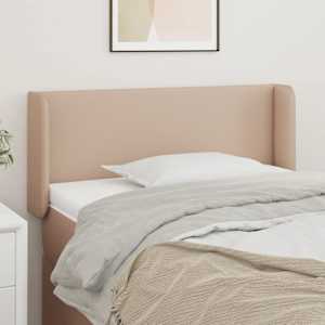 Čelo postele typu ušák cappuccino 83 x 16 x 78/88 cm umělá kůže - obrázek 1