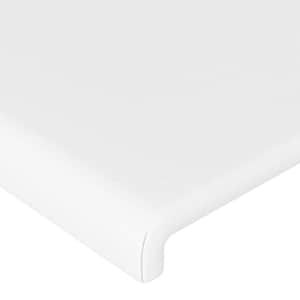 Čelo postele typu ušák bílá 93x16x78/88 cm umělá kůže - obrázek 5