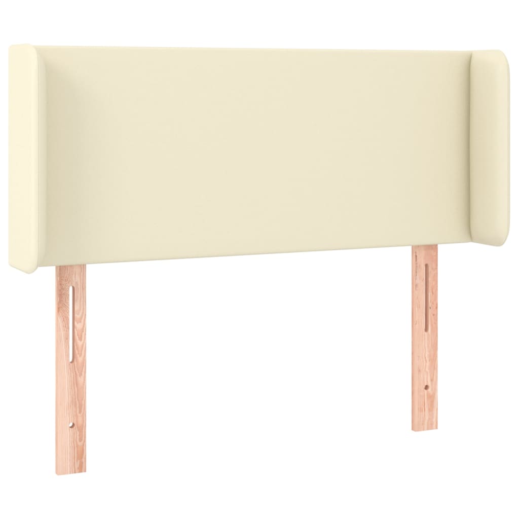 vidaXL Čelo postele typu ušák krémové 93x16x78/88 cm umělá kůže
