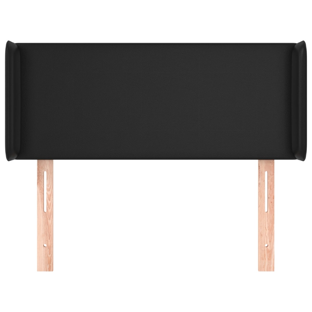 vidaXL Hoofdbord met randen 103x16x78/88 cm kunstleer zwart afbeelding